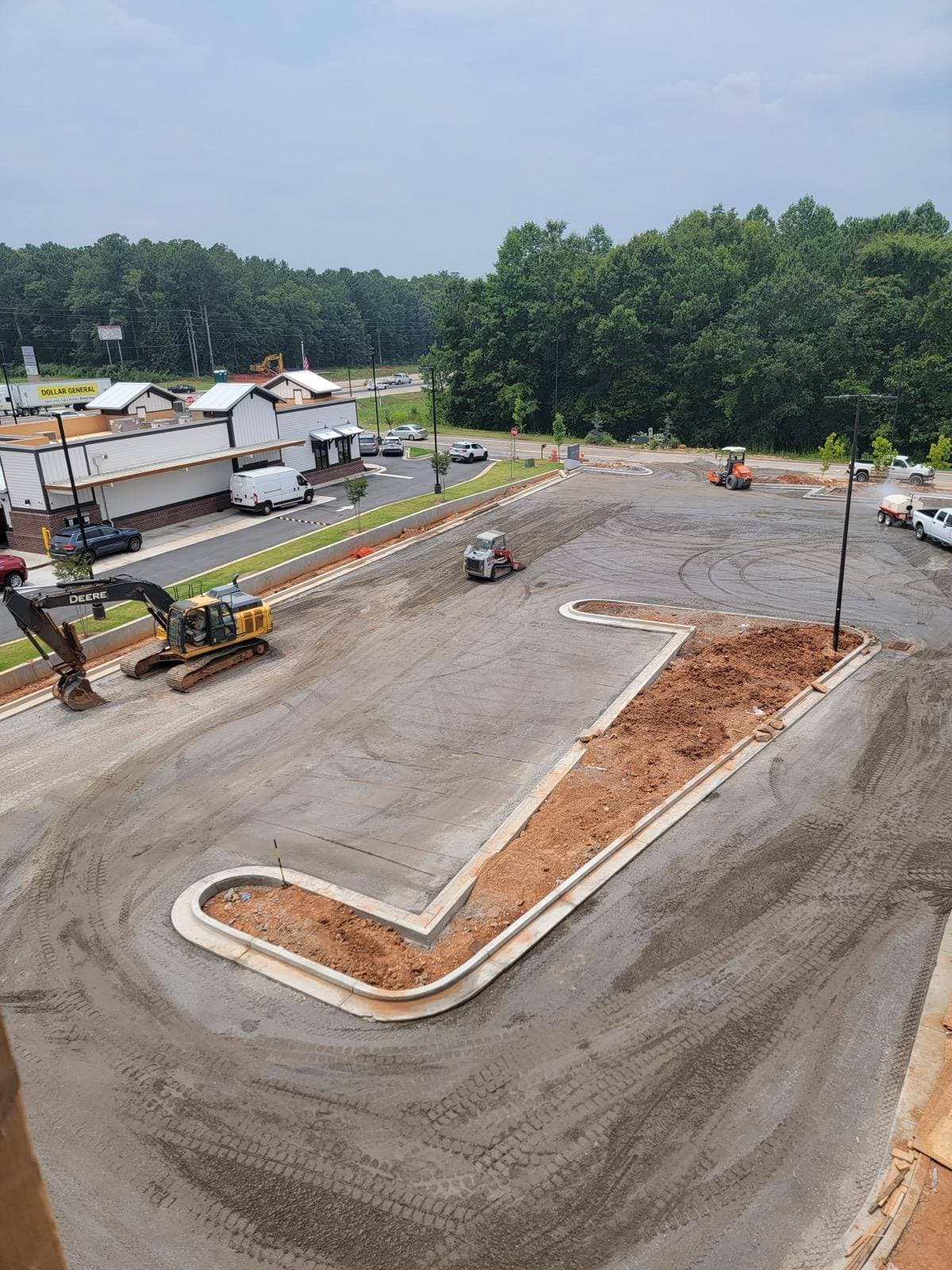 S&V commercial parking lot — aerial view, South Atlanta